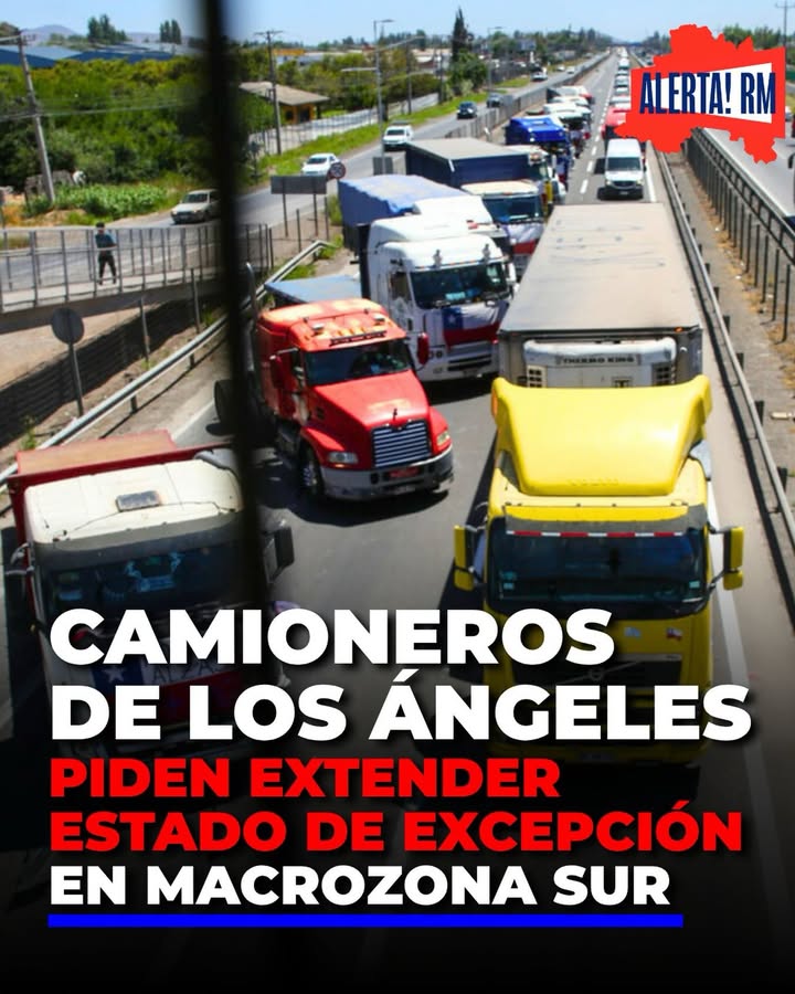 🚨Camioneros del centro-sur, con base en Los Ángeles, respaldan la …