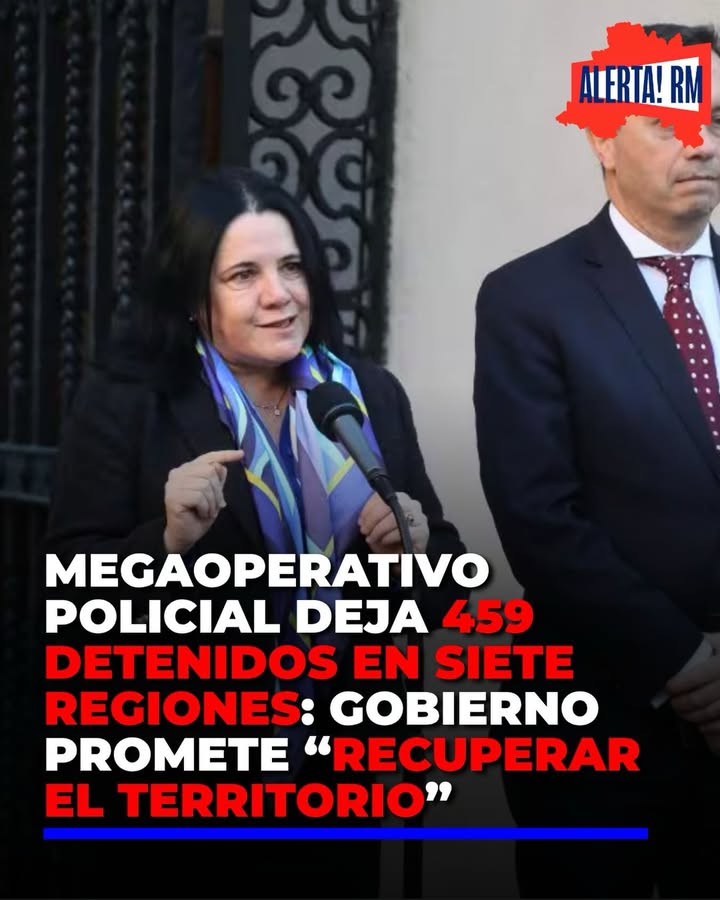 🚨Un operativo policial realizado en siete regiones dejó 459 deteni…