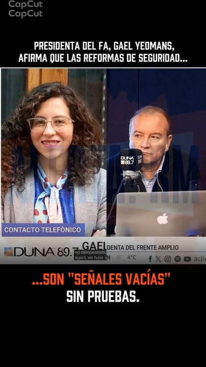 La presidenta del Frente Amplio, Gael Yeomans, insistió en que no hay…