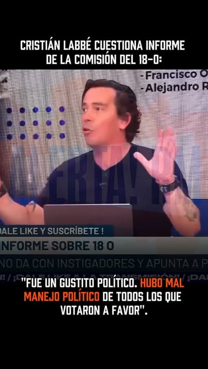 Cristián Labbé cuestionó en Próceres Prime el informe de la comisi…