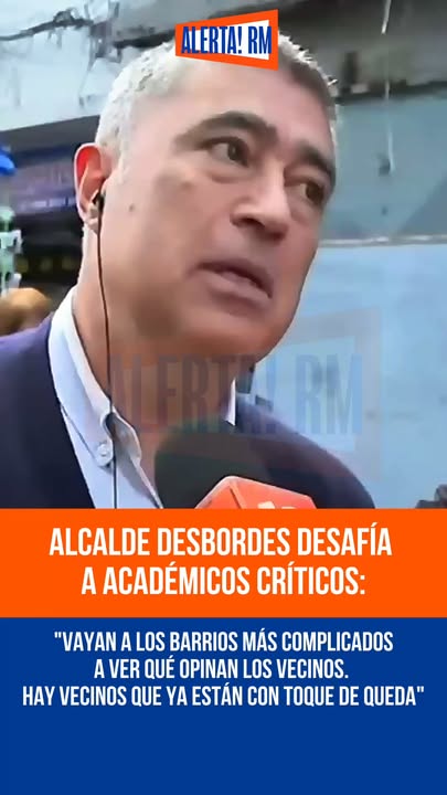 El alcalde de Santiago, Mario Desbordes, desafió a los académicos cr…