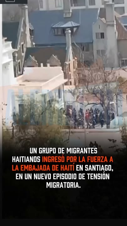 Un grupo de ciudadanos haitianos ingresó por la fuerza a la embajada …