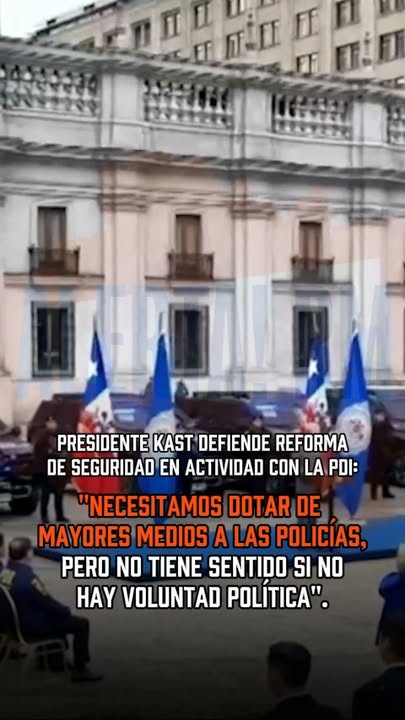 Kast: “Necesitamos dotar de mayores medios a las policías, pero no ti…