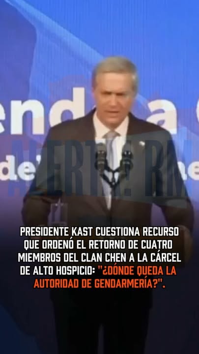 Kast: “Trasladamos crimen organizado y nos ponen un recurso… ¿dónd…