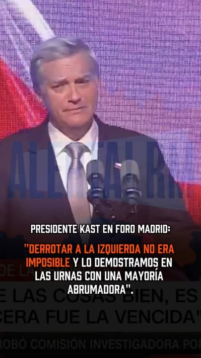 El Presidente Kast participó en el Foro Madrid, donde se refirió al …